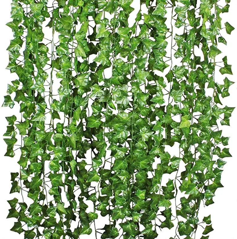 plante artificielle lierre suspendue pour décoration murale et mariage - vue 2 sur 30
