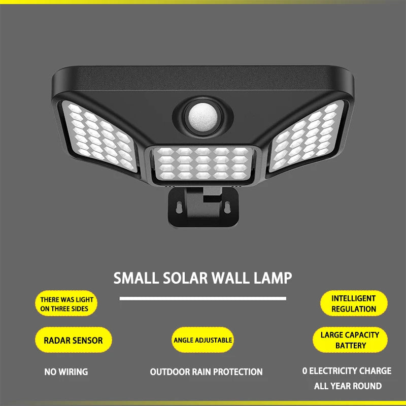 Applique murale extérieur cour jardin couloir Ip65 solaire Led étanche - vue 5 sur 6