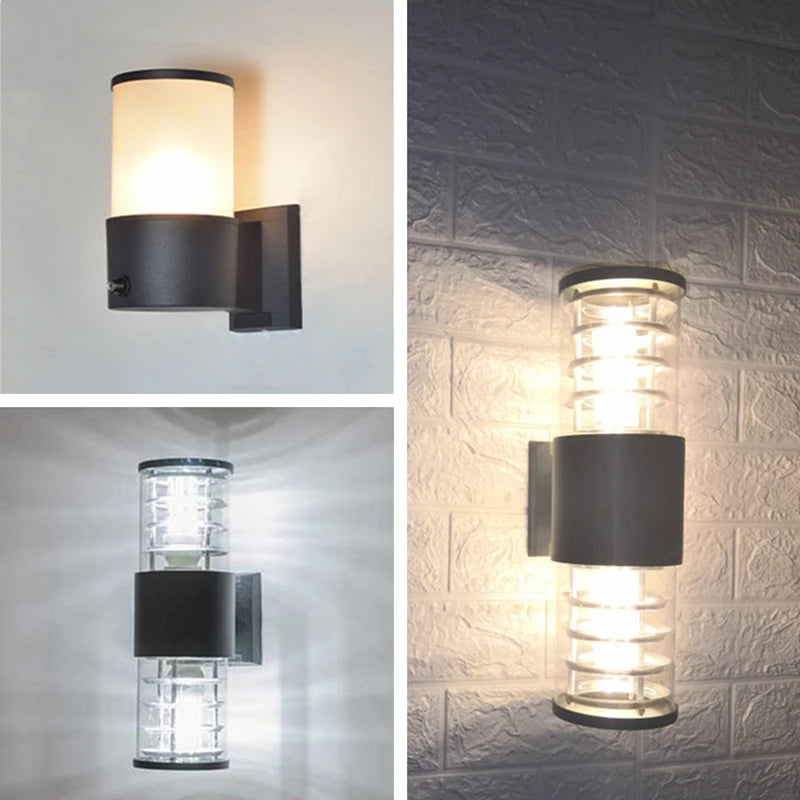 applique extérieure avec capteur en verre et aluminium étanche - vue 8 sur 15
