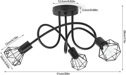 LED E14 Modern Spider Lamp for Home Decoration, Simple Lighting, Roof Lamp for Bedroom, Dining Room and Living Room - vue 3 sur 7