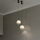 suspension LED en marbre naturel espagnol idéale pour bar et restaurant