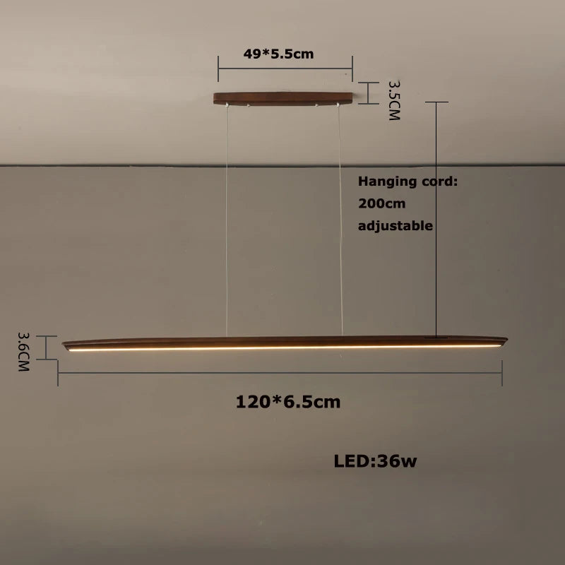 lustre suspendu en bois design tendance dimmable pour intérieur moderne - vue 8 sur 15