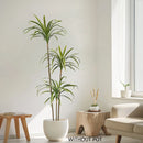 Set of 3 artificial dracaena plants for realistic decoration