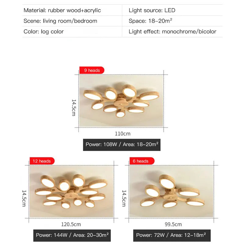 lustre à led moderne design arbre pour décoration intérieure - vue 5 sur 9