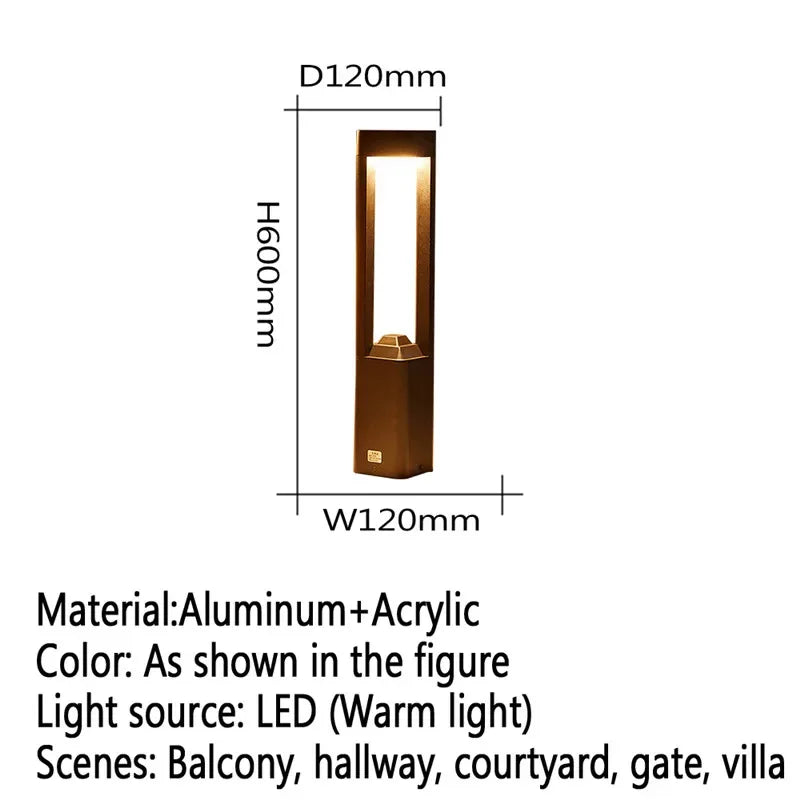 lampe de jardin extérieure led étanche design contemporain pour villa - vue 34 sur 47