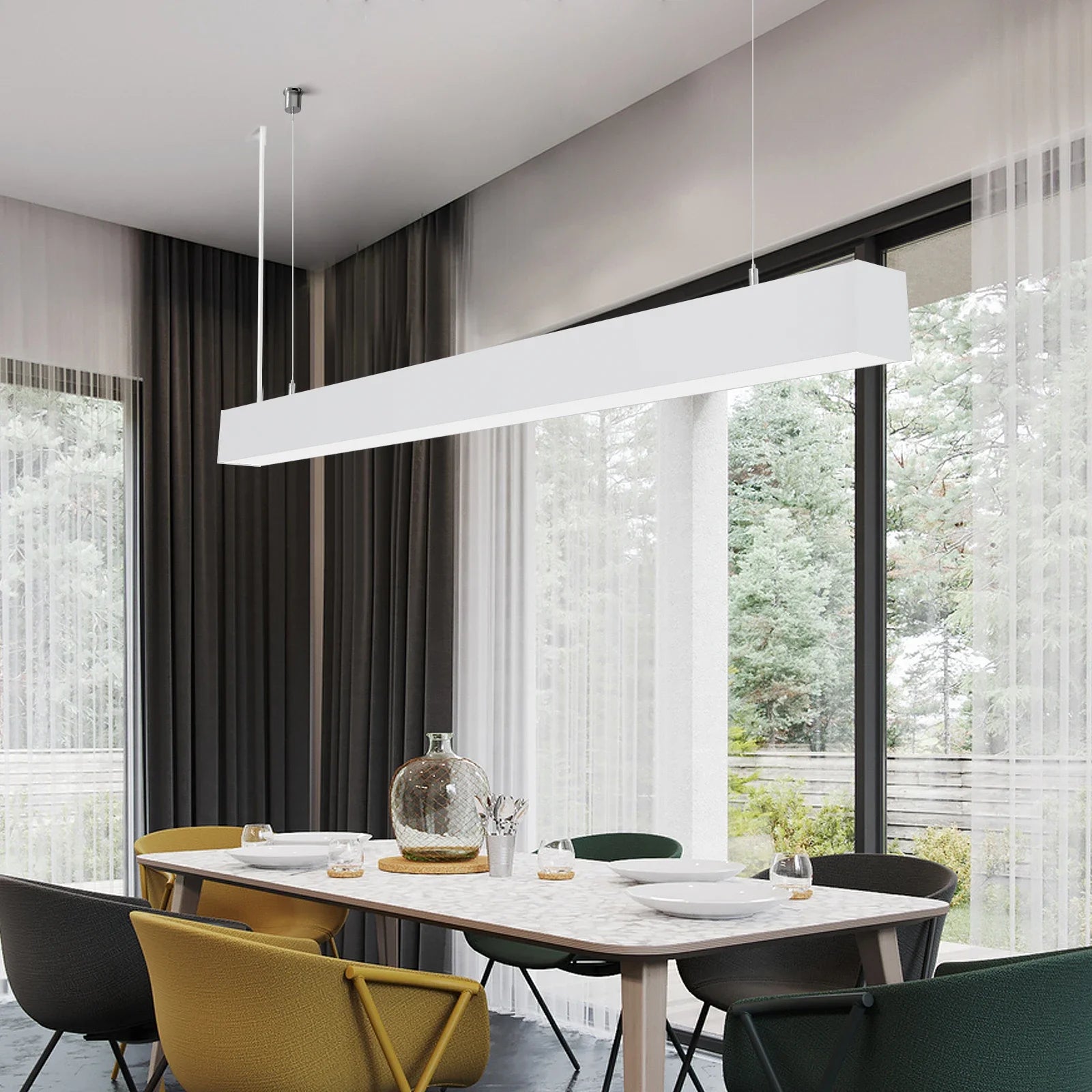 suspension lumineuse réglable pour intérieur moderne et élégant - vue 6 sur 8