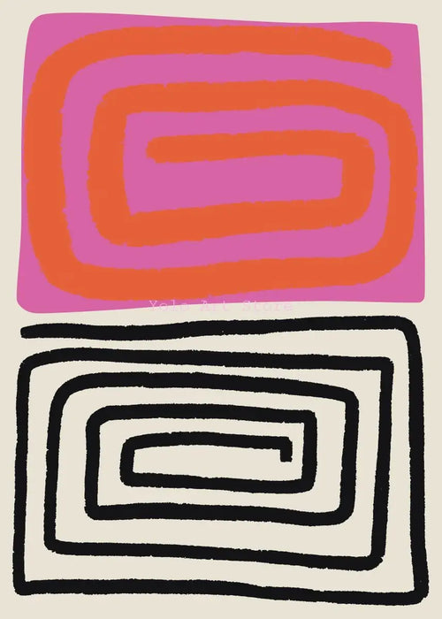 Abstract colourful canvas poster reproduction