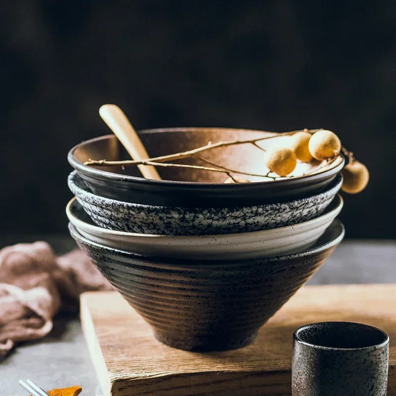 Bol ramen céramique style japonais motifs traditionnels maison - vue 3 sur 7