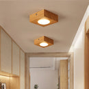 plafonnier led carré design nordique en bois acrylique luminaire décoratif créatif