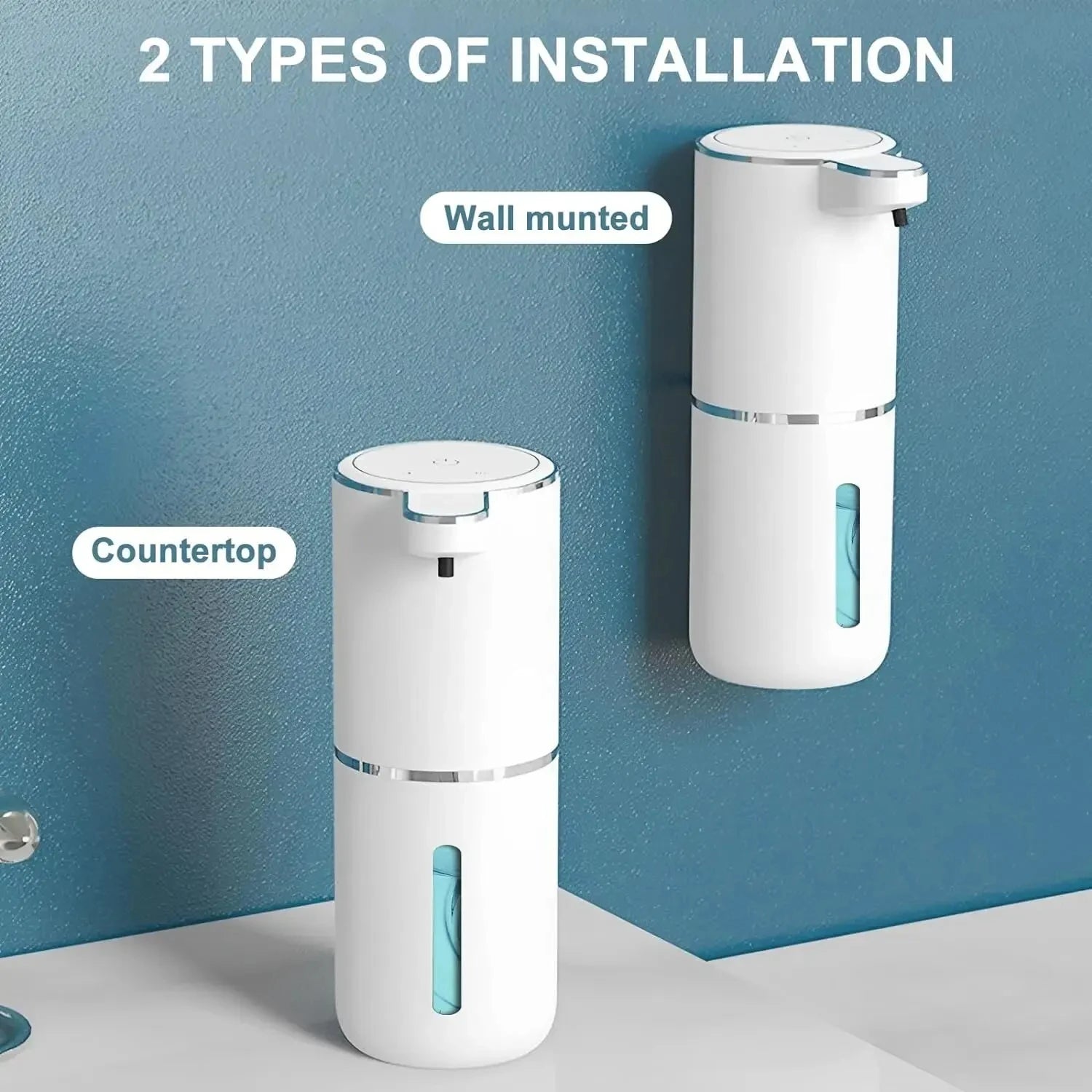 distributeur de savon automatique moussant rechargeable sans contact - vue 5 sur 7