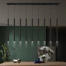 lustre suspendu led moderne long tube pour restaurant nordique
