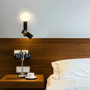 Modern minimalist nordic style rotating LED wall light