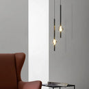 Minimalist pendant light with cube crystal decor