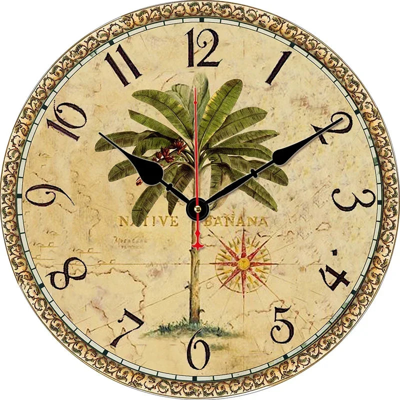 horloge murale rétro silencieuse pour décoration intérieure moderne - vue 12 sur 19