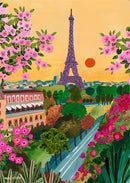 Colourful abstract landscape posters for wall decoration