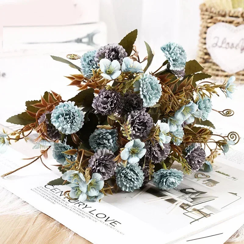 bouquet de lilas artificiels en soie pour décoration florale - vue 6 sur 12