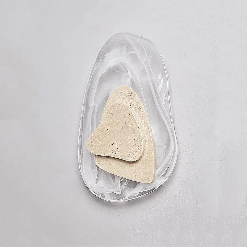 applique murale scandinave en pierre de verre led étanche extérieur - vue 5 sur 8