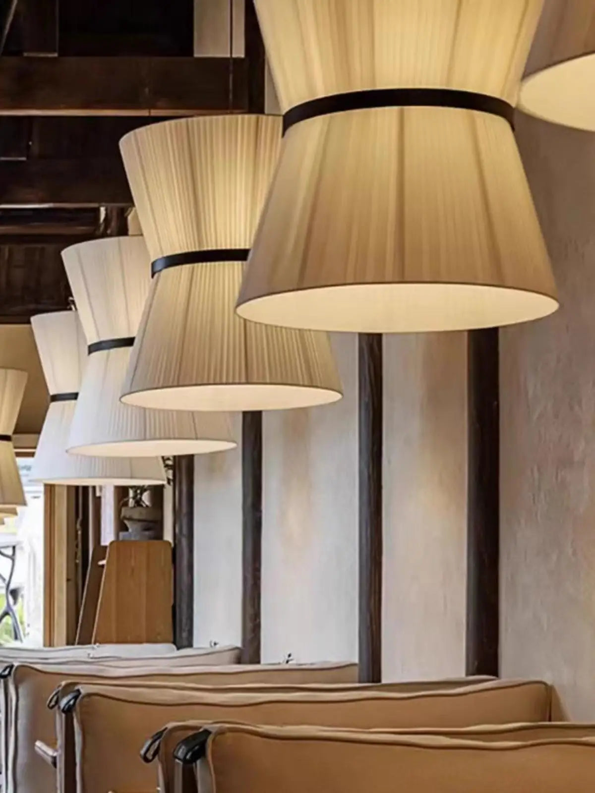 lustre en tissu wabi sabi pour décoration intérieure moderne - vue 6 sur 9
