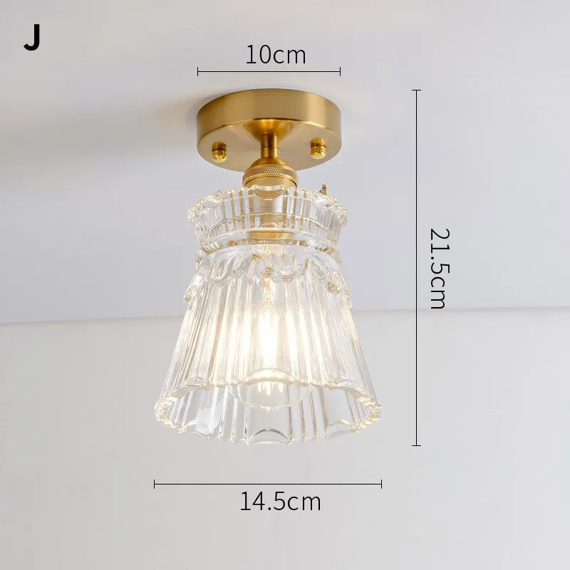 lustre vintage japonais en verre pour balcon et entrée - vue 8 sur 29