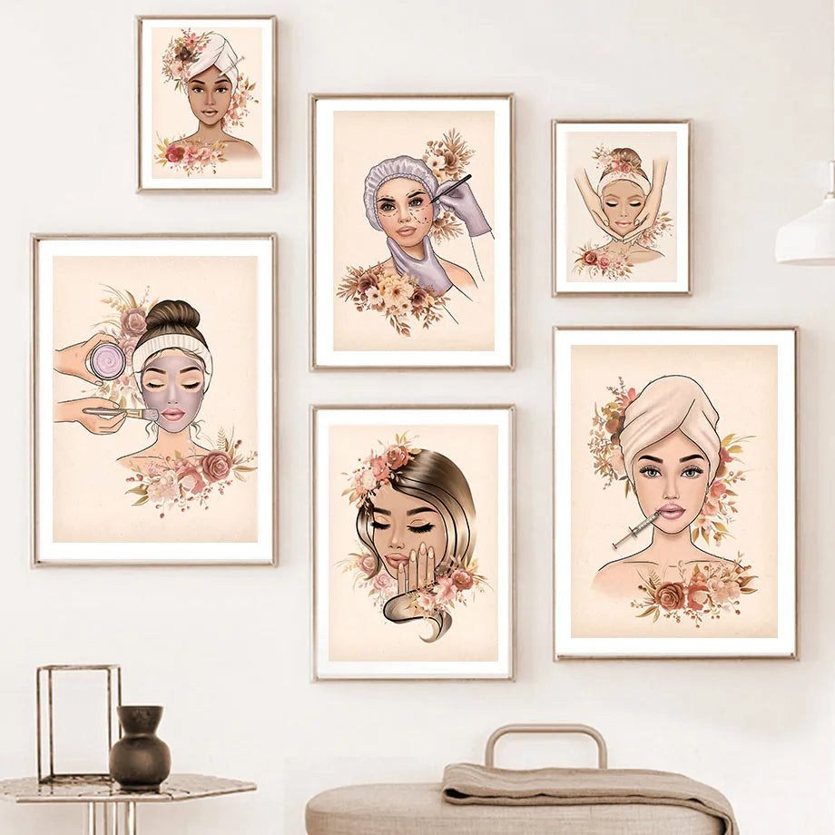 salon de beauté femme art mural nordique décor médical - vue 4 sur 7