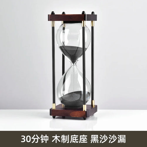 sablier en verre antichute pour enfants 30 minutes style rétro - vue 8 sur 17