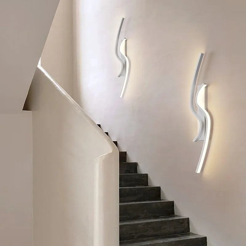 applique murale LED moderne pour salon TV fond allée chambre chevet