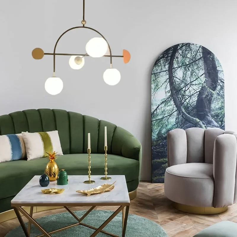 Lustre en verre design pour décoration d'intérieur - vue 4 sur 7