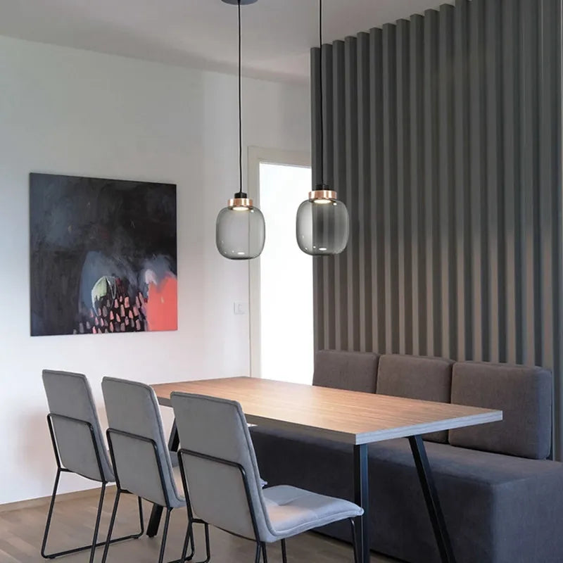 Lustre en verre de Style moderne - vue 4 sur 8