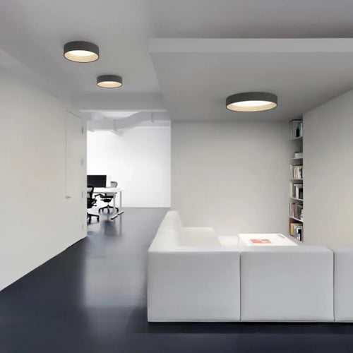 plafonnier led minimaliste aspect grain de bois - vue 5 sur 13