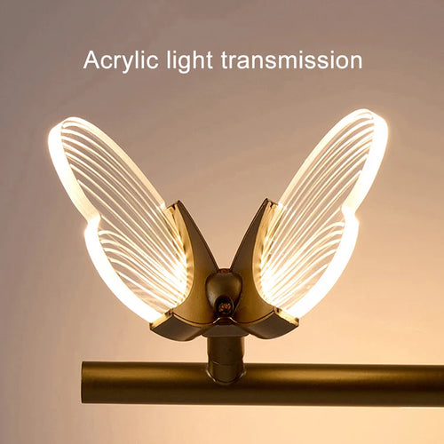 Minimalist butterfly LED wall light home decoration - vue 7 sur 10