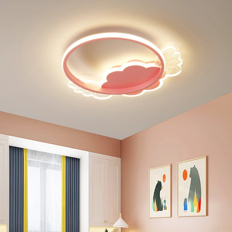 plafonnier nuage mignon pour chambre de princesse fille - vue 3 sur 11