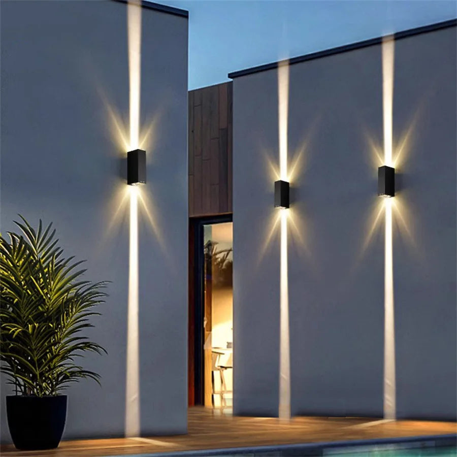applique murale led extérieure moderne étanche en aluminium - vue 4 sur 15