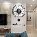 Swinging Wall Clock for Home Living Room, Interior Decoration Silent Horologe, Minimalist Design, Living Room, Art wall Clock