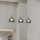 Modern nordic striped glass LED chandelier