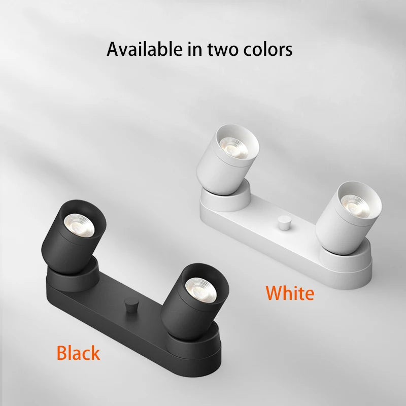 led projecteur double tête rotation libre pour mur de fond - vue 4 sur 5