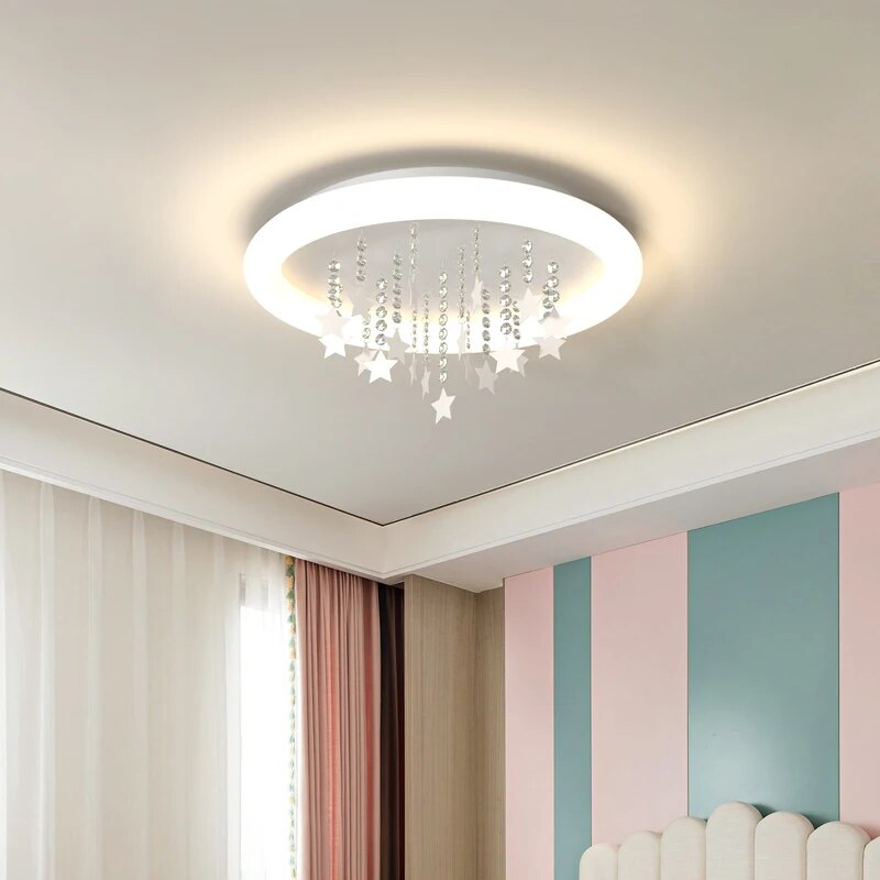 Lustre LED Blanc Bleu Rose Nuage - vue 6 sur 12