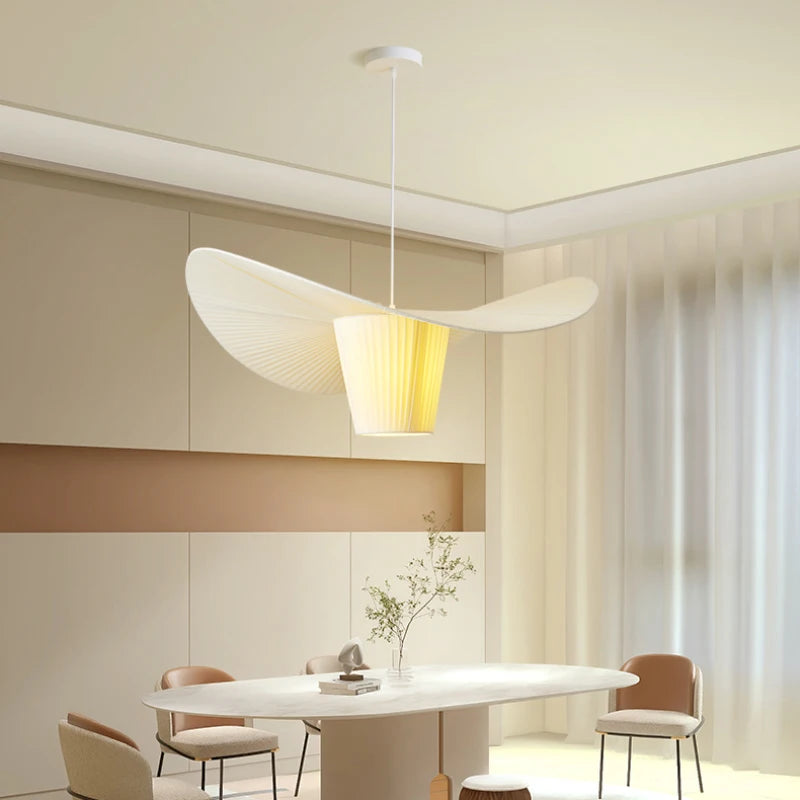 Modern minimalist fabric chandelier for interior decoration - vue 5 sur 12