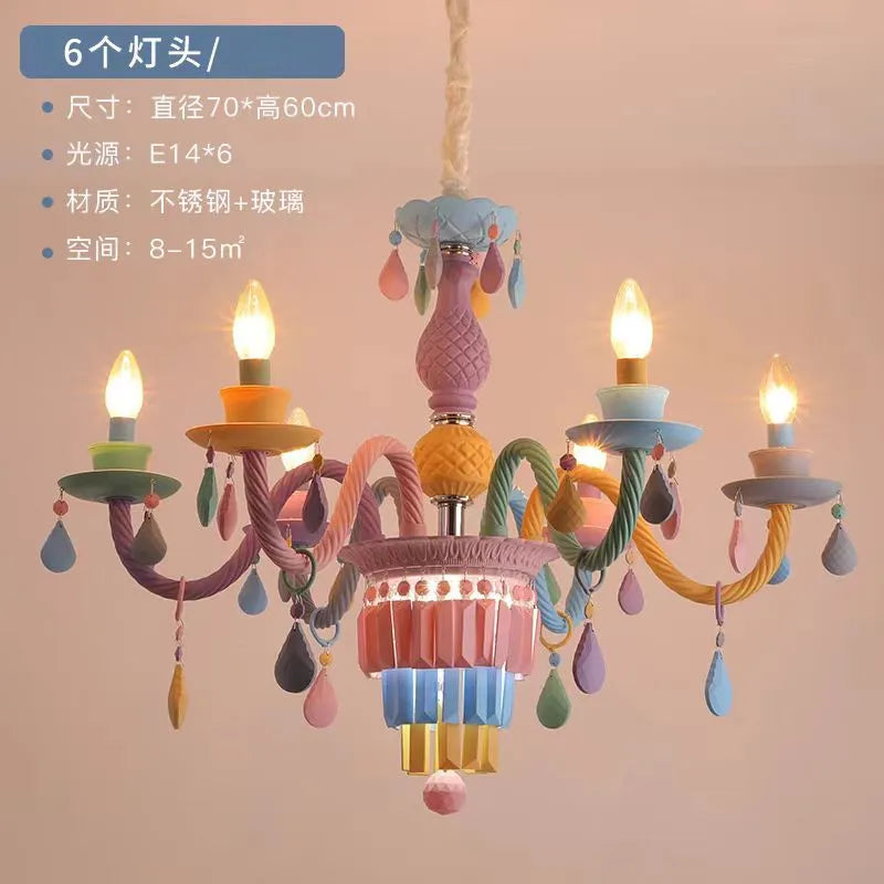 lustre arc-en-ciel en cristal design kawaii pour décoration chambre enfant - vue 12 sur 18