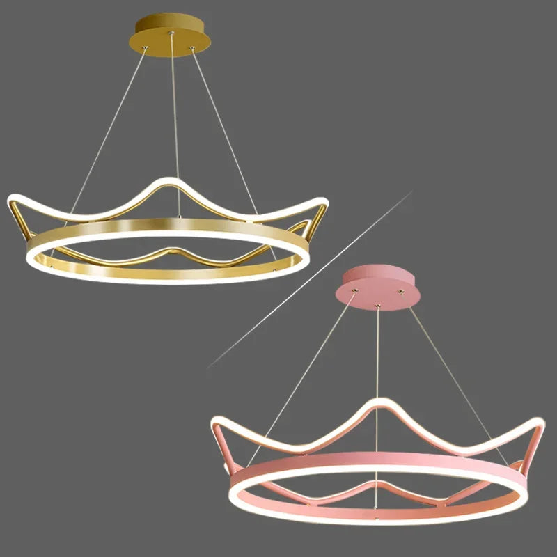 lustre led en forme d'anneau pour chambre d'enfants - vue 6 sur 10