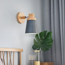 Modern minimalist nordic solid wood wall light