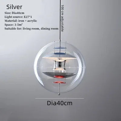 Modern spherical planetary light, coffee shop, tea restaurant, bar designer, interior decoration light - vue 8 sur 9