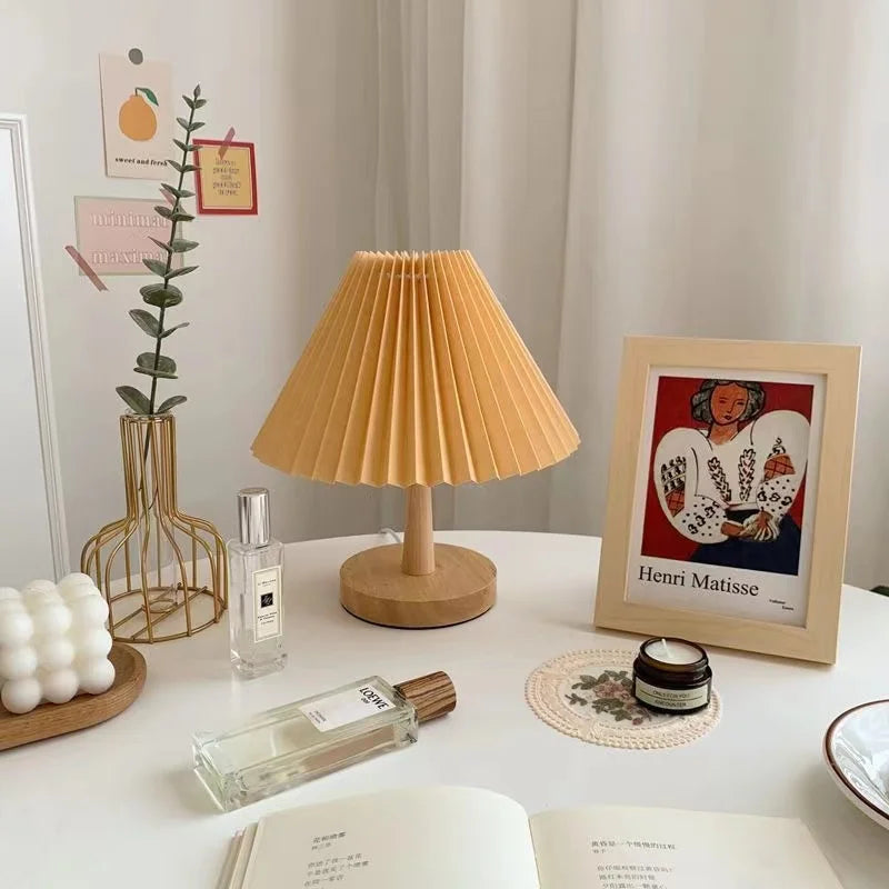 Lampe de Table plissée LED nordique moderne Ins - vue 4 sur 10