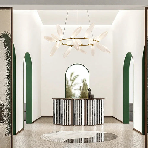 Luxury gem branch chandelier minimalist nordic glass indoor - vue 5 sur 14