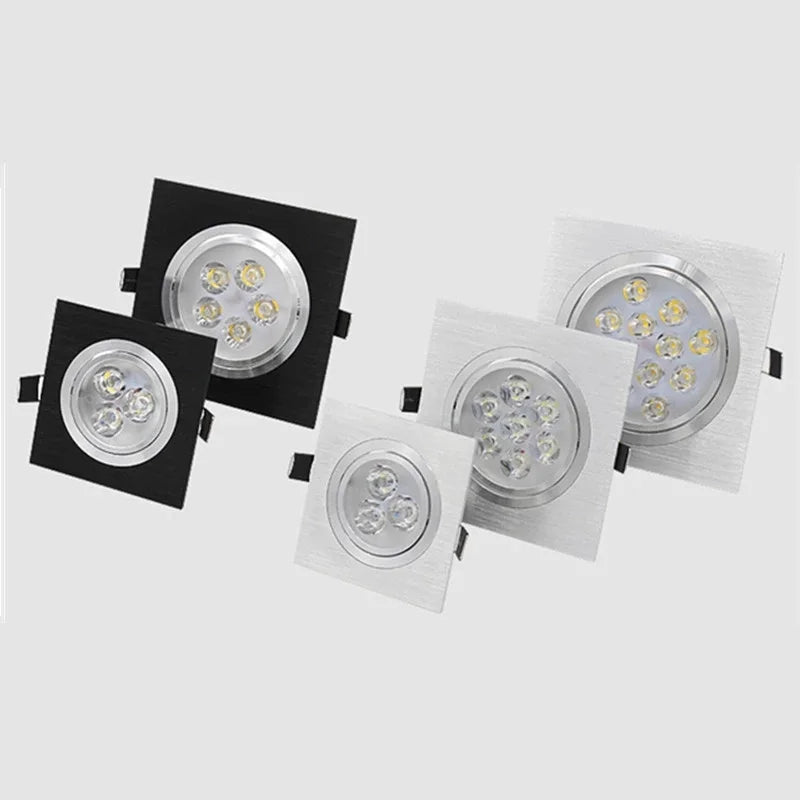 spot led carré à intensité variable pour décoration intérieure