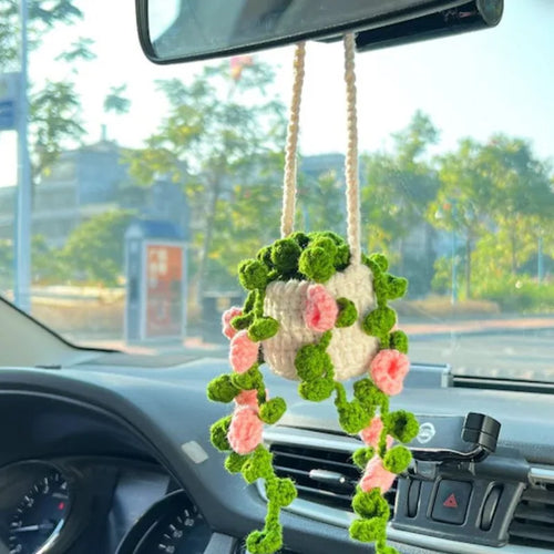 crochet suspendu créatif pour décoration de voiture plante en pot - vue 26 sur 34