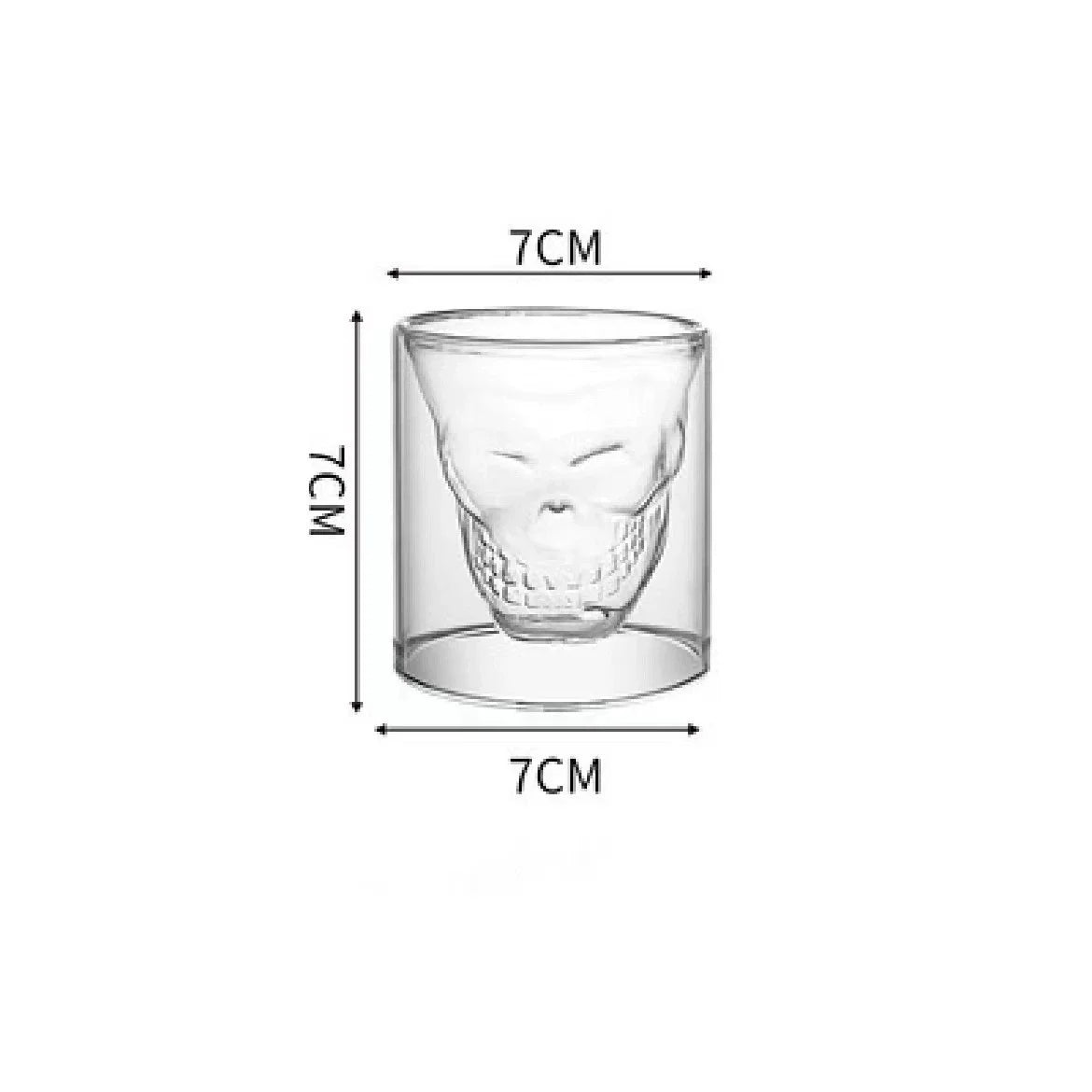 Verre cocktail forme crâne épais résistant bar - vue 10 sur 10