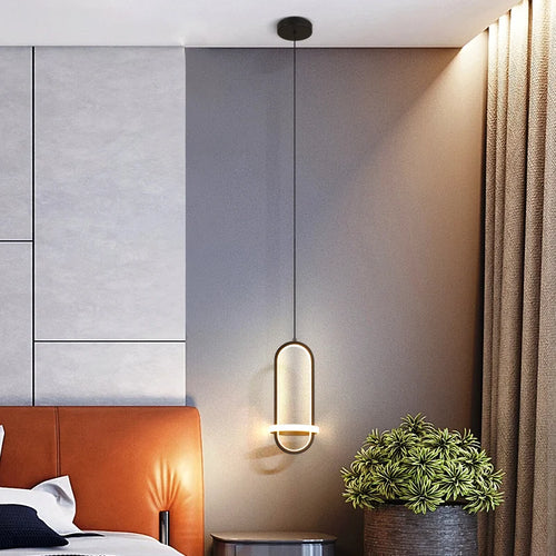 Suspension LED moderne lumières noir/or Lustre Table salle à manger cuisine Lustre lampe suspendue luminaire décor à la maison éclairage intérieur - vue 4 sur 7