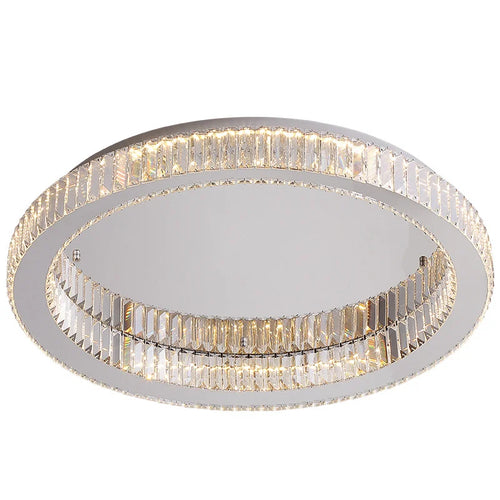 plafonnier circulaire en cristal moderne pour décoration intérieure