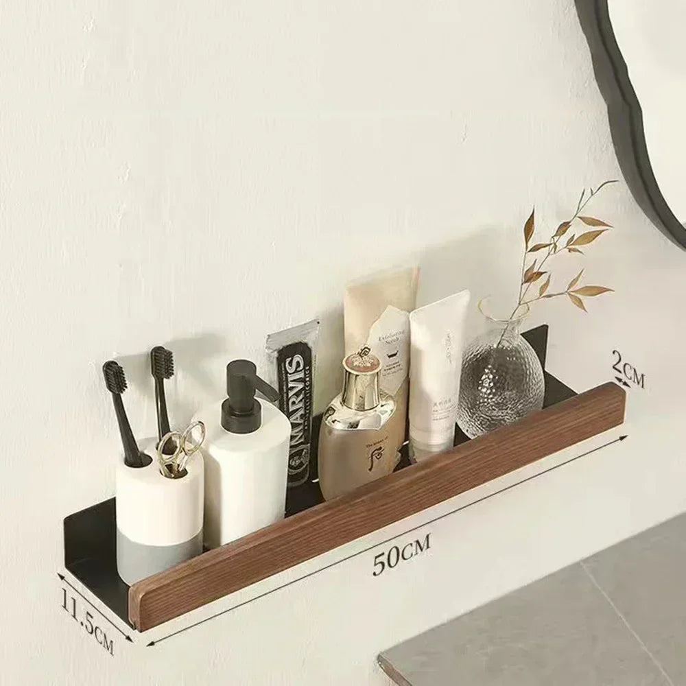 étagère en bois support d'angle sans perçage pour rangement - vue 8 sur 14