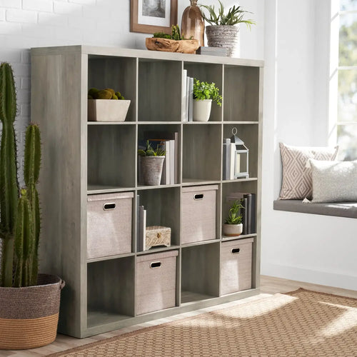 6/9/12/16-Cube Storage Organizer  Bookshelf, Bookcase Locker Living Room Furniture Home, Open Storage, Easy Assembly - vue 3 sur 22